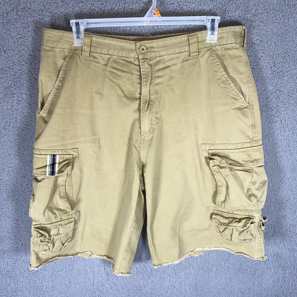 PLUGG CO Castaway Men’s 36 Cargo Shorts Distressed Y2K‎